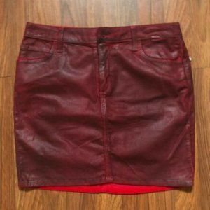 Joe's Jeans Stretch Bodycon Tight Micro Mini Skirt Size 25 Red New